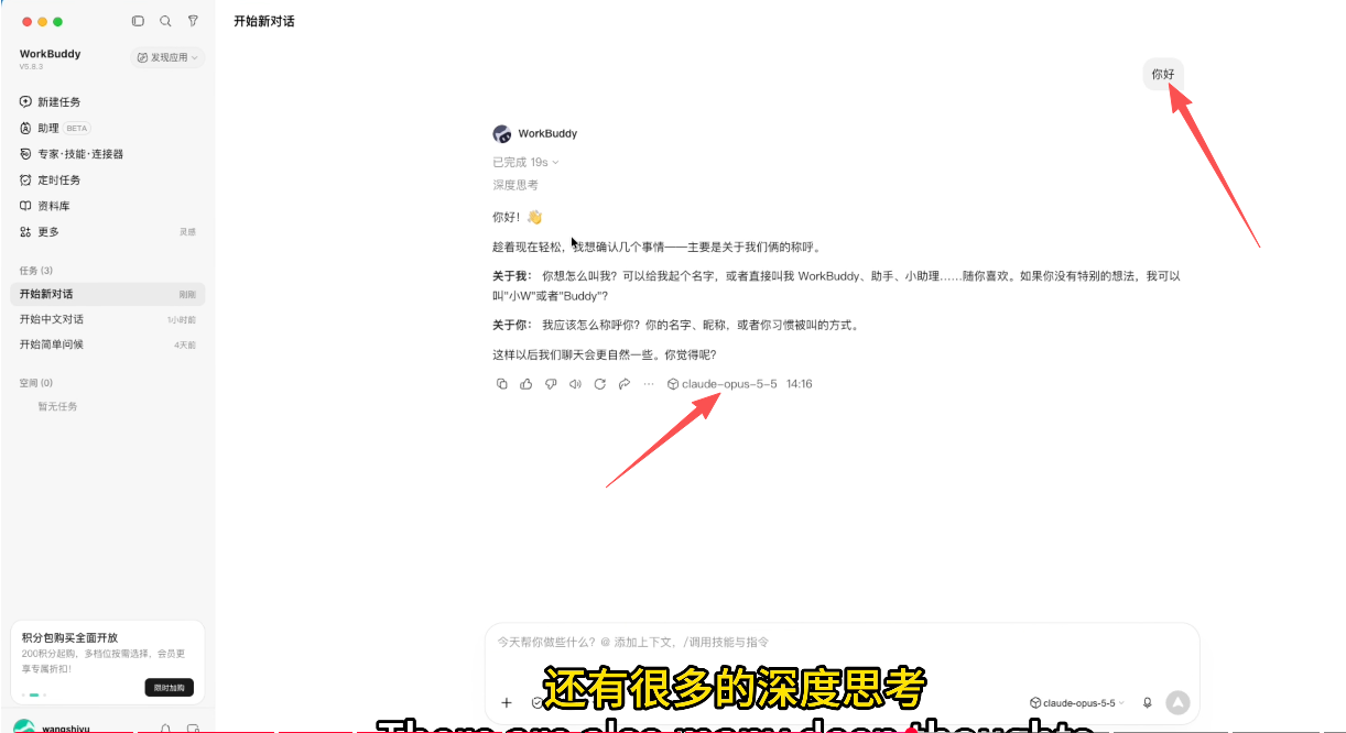 切换模型并开始使用